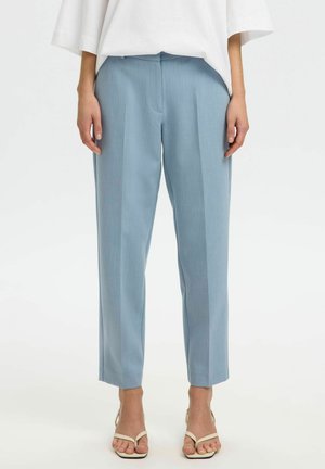 Selected SLWRITA-RIA MW CROPPED PANT MEL NOOS - Chino - dusty blue