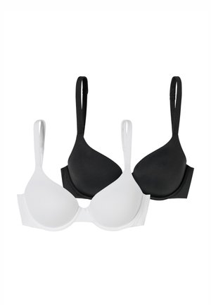 2-PACK - Soutien-gorge à bretelles amovibles - schwarz weiss