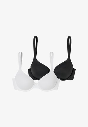 2-PACK - Axelbandslös bh / Multifunktionsbh - schwarz weiss