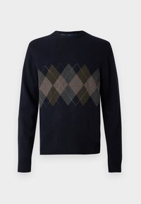 ARGYLE CREW NECK - Πουλόβερ - navy