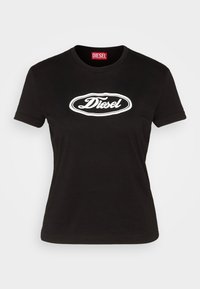 T-shirt Diesel Homme Noir - Imprimé Graphique - Manches Courtes - Taille L