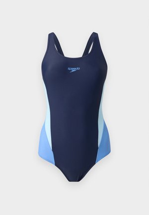 Speedo, SPLICE - Badeanzug - peacoat/glacier blue/moonlight lavender