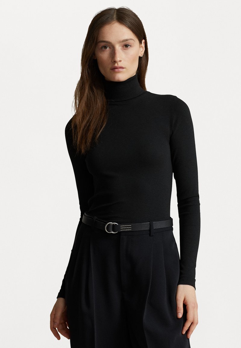 Polo Ralph Lauren STRETCH RIBBED TURTLENECK - Topper langermet - black