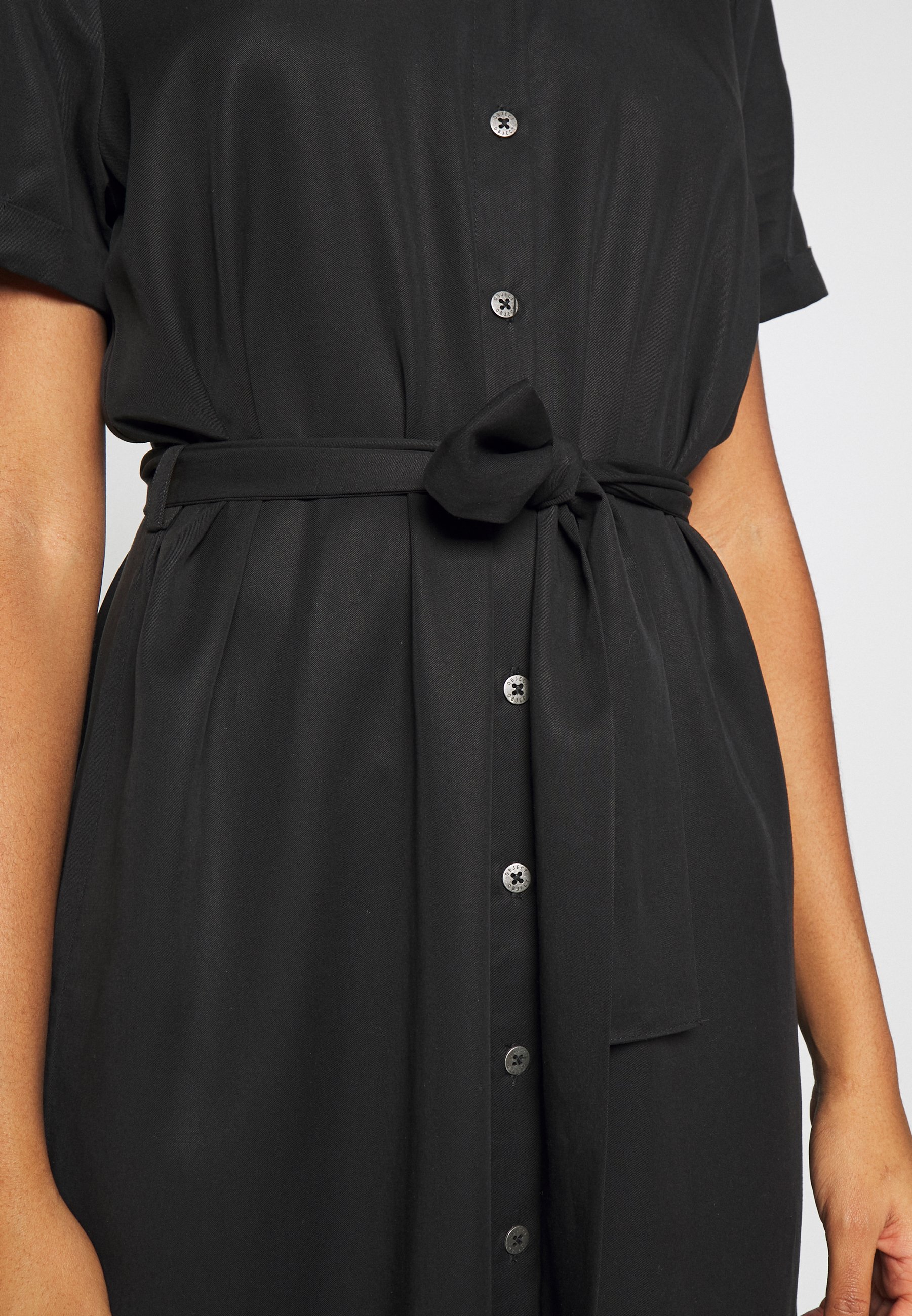Object OBJTILDA ISABELLA SS DRESS NOOS Skjortekjole Object OBJTILDA ISABELLA S/S DRESS NOOS - Skjortekjole - black