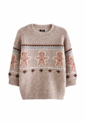 CREW NECK - REGULAR FIT - Stickad tröja - neutral gingerbread
