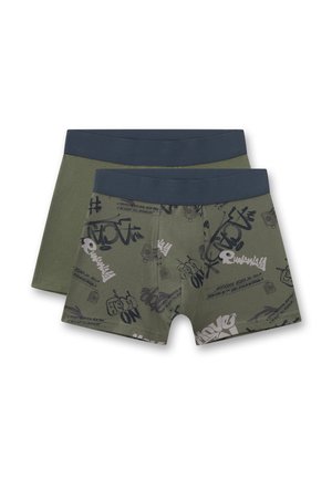 Sanetta, JUNGEN-HIPSHORTS GRÜN GRAFFITI 2 PACK - Trunks - grün