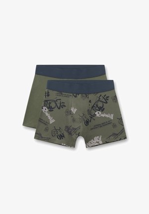 Sanetta, JUNGEN-HIPSHORTS GRÜN GRAFFITI 2 PACK - Trunks - grün