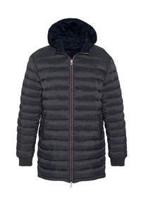 Schott REVERSIBLE LONG PUFFER - Vinterfrakke - marine anthracite