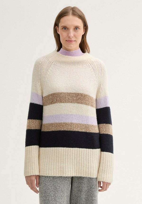 Strickpullover - knit colorblock stripe