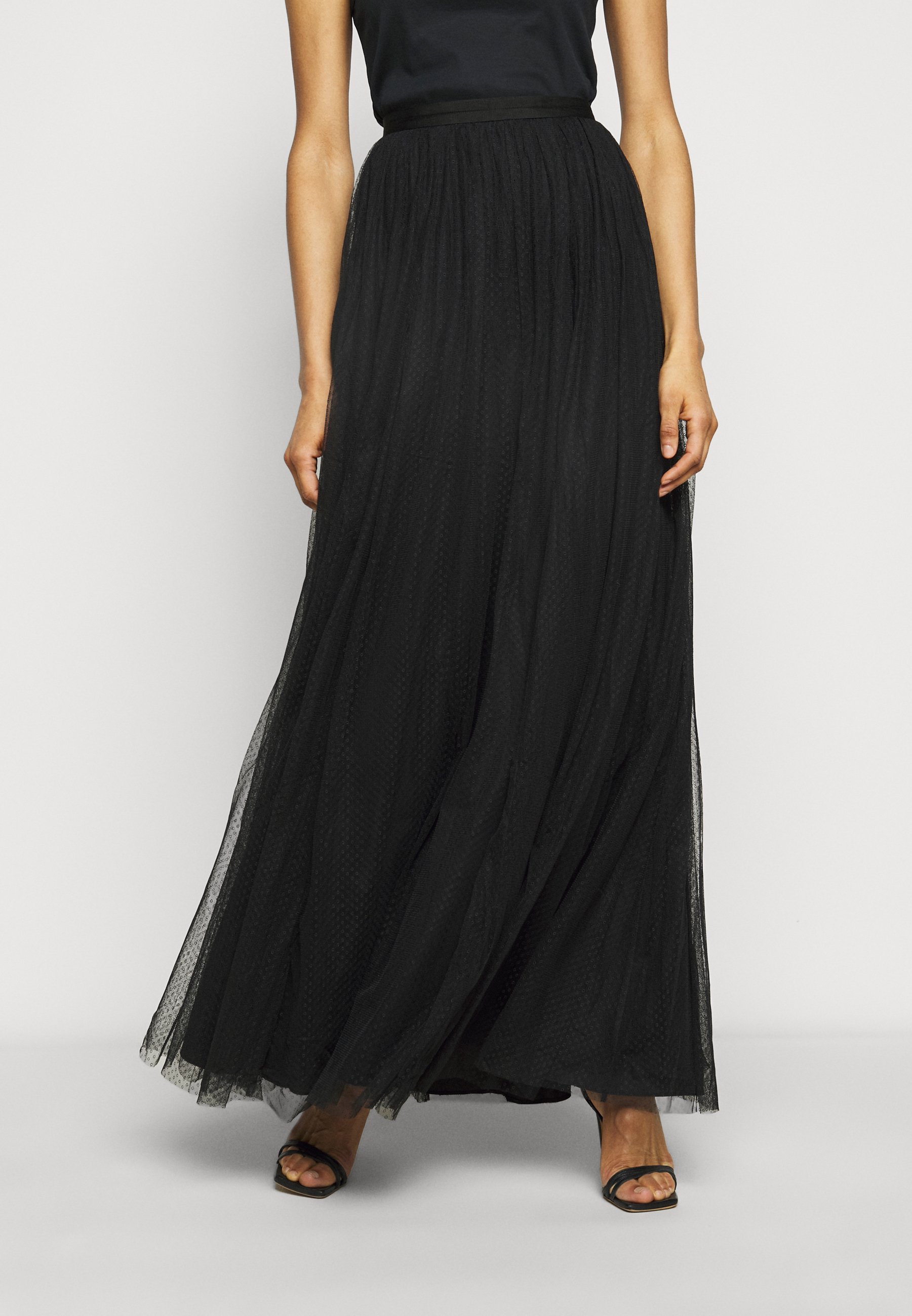 checkered flared skirt