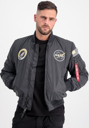 Alpha Industries NASA REFLECTIVE - Faux leather jacket - black/reflective