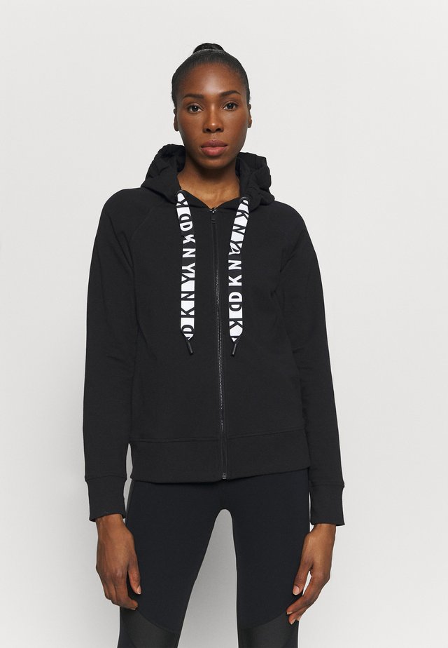 TWO TONE LOGO ZIP FRONT - Sweatjacke - black