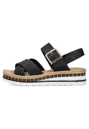 Rieker Wedge sandals - schwarz
