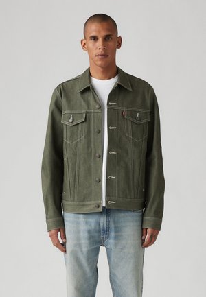 THE TRUCKER JACKET - Denim jacket - green rigid trucker