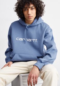 Carhartt WIP HOODED - Felpa con cappuccio - sorrent/white