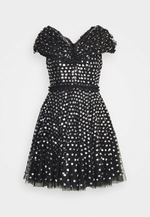 GRACE GLOSS MICRO MINI DRESS - Juhlamekko - graphite/silver