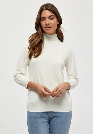 MIMERSIN ROLL NECK KNIT - Pulover - broken white