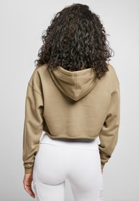 Urban Classics LADIES OVERSIZED CROPPED HOODY - Džemperis su gobtuvu - khaki