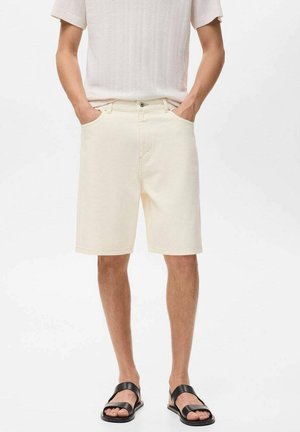 STRAIGHT-FIT DENIM  - Denim shorts - off-white