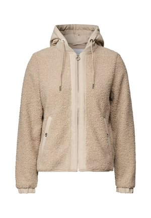Street One, TEDDY JACKET WITH A DETACHABLE HOOD - Veste polaire - soft sand