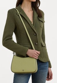Lauren Ralph Lauren CROSSHATCH LEATHER MEDIUM DANNI BAG - Mala de mão - light olive
