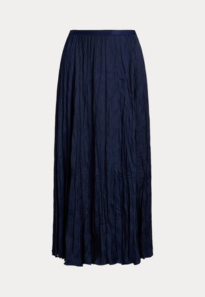 CRINKLED SATIN A-LINE SKIRT - Φούστα σε γραμμή Α - newport navy
