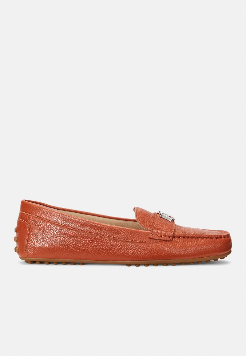 Lauren Ralph Lauren BARNSBURY PEBBLED LEATHER DRIVER - Mokasíny - rust orange