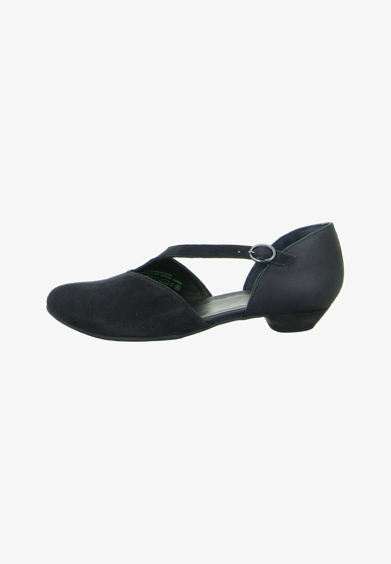 Think! GRACE - Ankle strap ballet pumps - schwarz