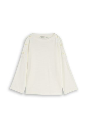 KNOPF-DETAILS - Langarmshirt - whisper white