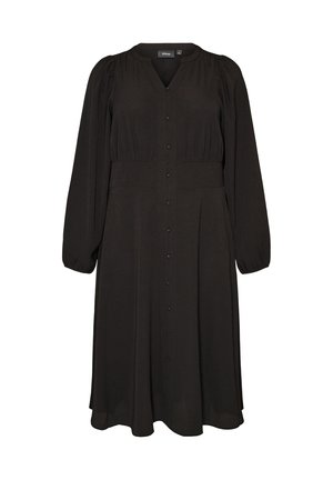 Zizzi, MIDIKLEID MIT SMOCK UND ZIERKNÖPFEN - Särkkleit - schwarz
