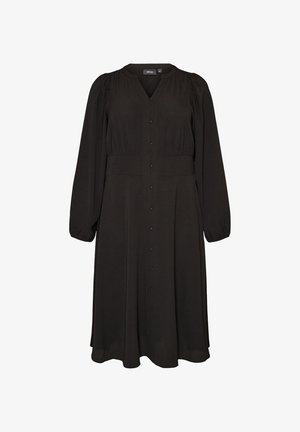 Zizzi, MIDIKLEID MIT SMOCK UND ZIERKNÖPFEN - Abito a camicia - schwarz