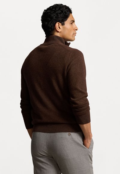 Polo Ralph Lauren WOOL QUARTER-ZIP JUMPER - Jersey de punto - dark chestnut heather
