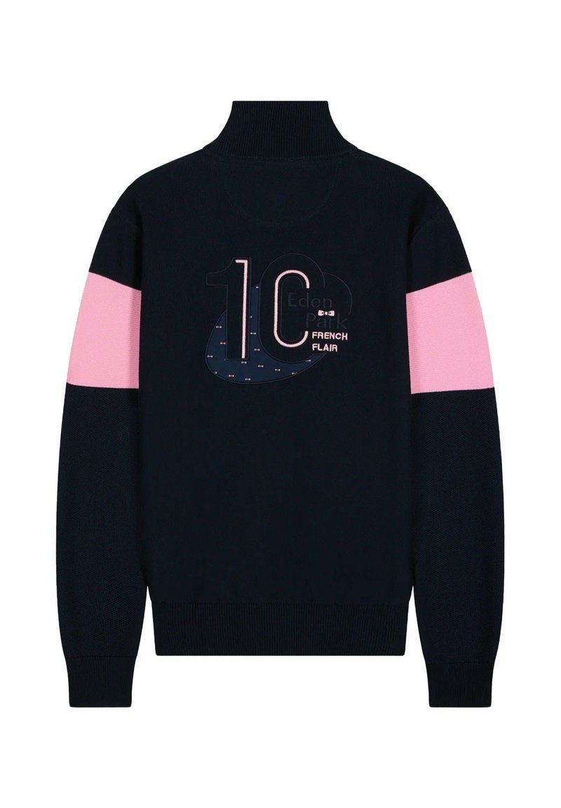Pull Eden Park Team - Bleu Marine & Rose Taille L Homme - Occasion Très Bon État