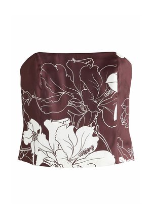 TALL FIT - FLORAL BANDEAU  - Top - burgundy ecru