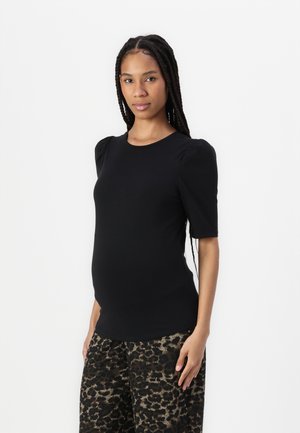 ONLY MATERNITY OLMLOVELY PUFF - T-shirt basic - black