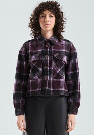 Lichte jas - aubergine