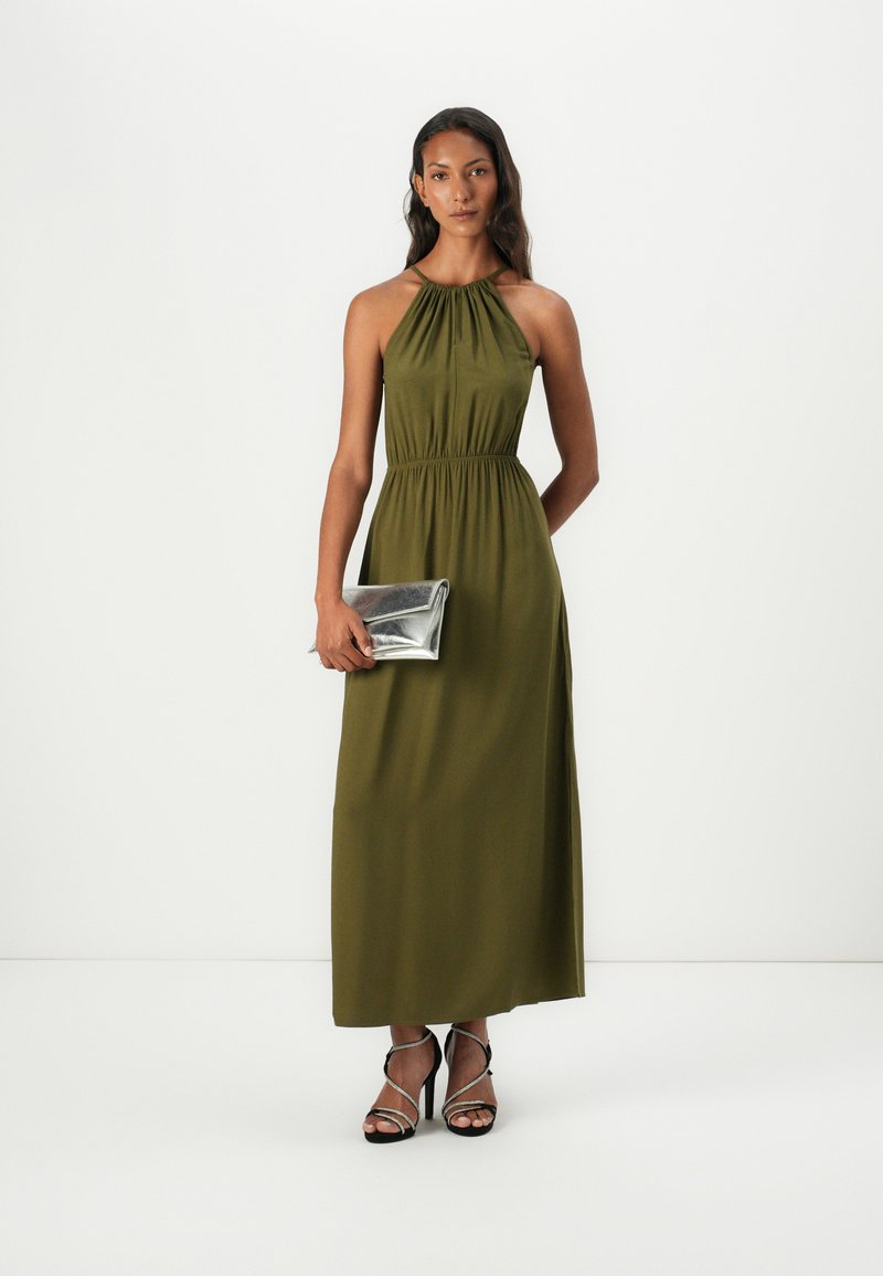 TOM TAILOR DENIM AMERICAN NECKLINE DRESS - Maxi dress - golden olive green/multi-coloured - Zalando.co.uk TOM TAILOR DENIM AMERICAN NECKLINE DRESS - Maxi dress - golden olive green/multi-coloured - Zalando.co.uk