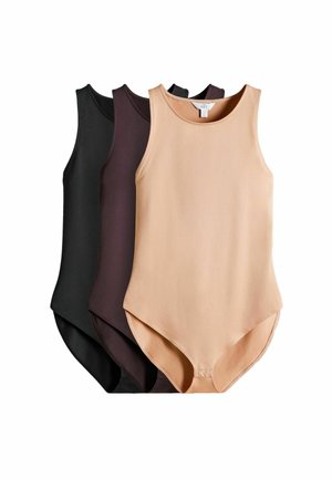 RACER NECK 3 PACK - Body - black chocolate brown