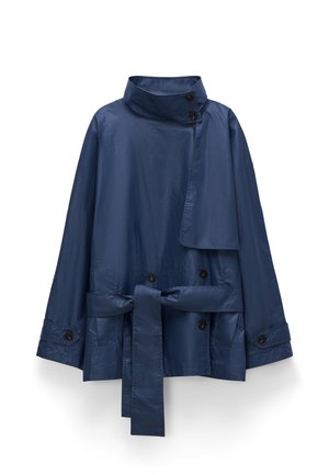 ADOLFO DOMINGUEZ, FUNNEL NECK  - Trench - blue