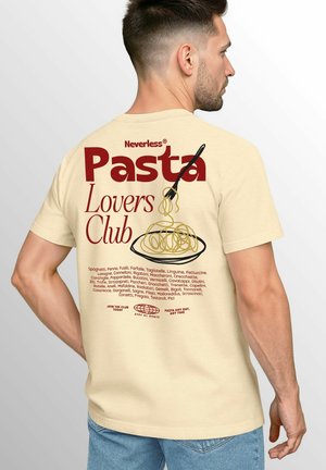 PASTA LOVERS CLUB NUDELN ITALIEN GRAFIK  - T-Shirt print - natur