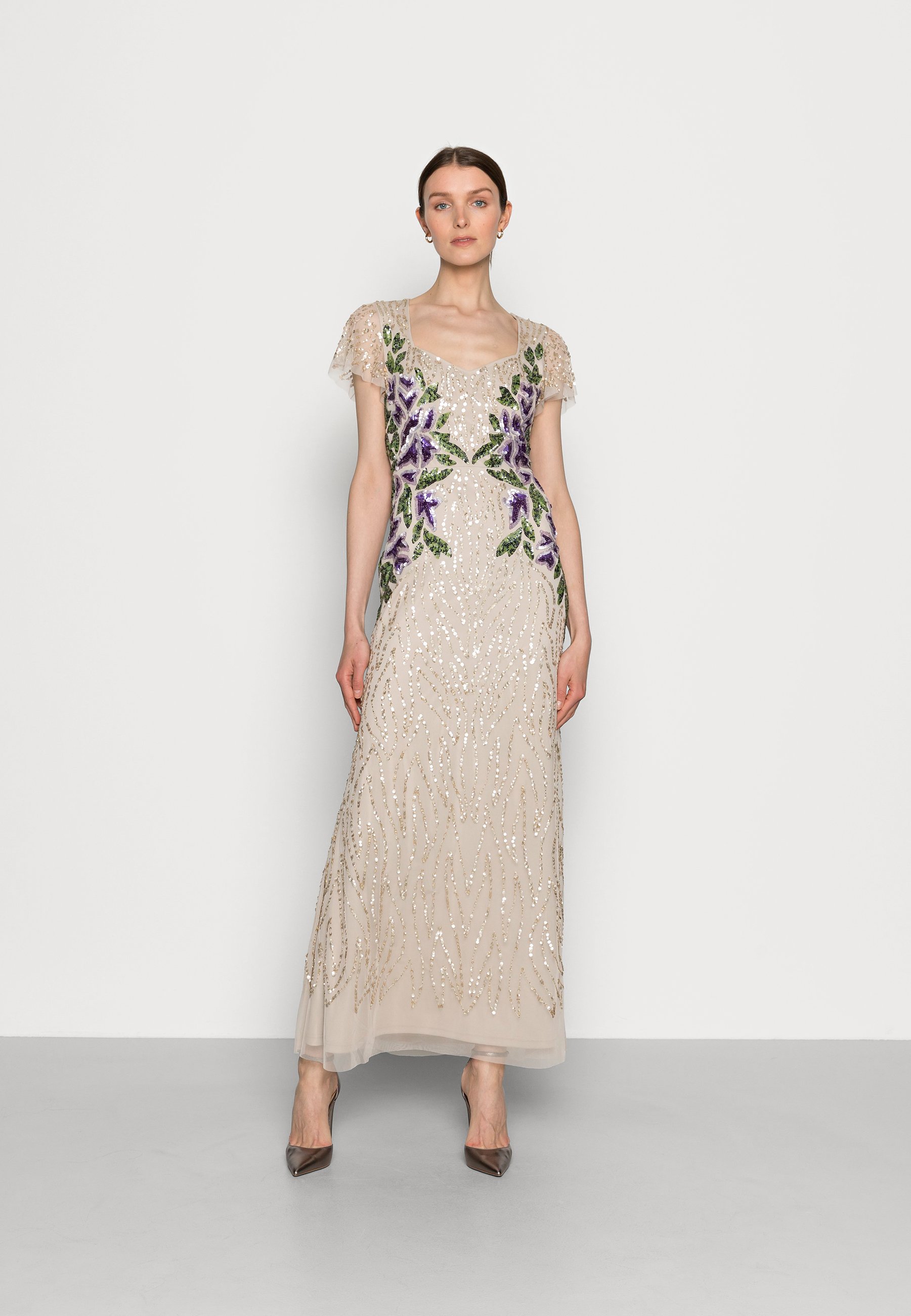 Adrianna Papell BEADED LONG GOWN 
