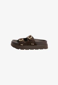 Nepasirinkta, chocolate brown faux suede