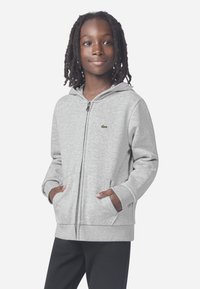Lacoste CORE FULL ZIP UNISEX - Bluză de molton cu fermoar - light grey