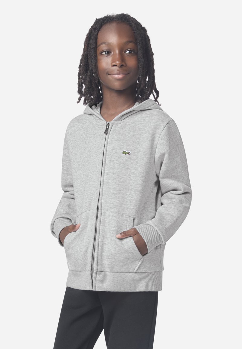 Lacoste CORE FULL ZIP UNISEX - Bluză de molton cu fermoar - light grey