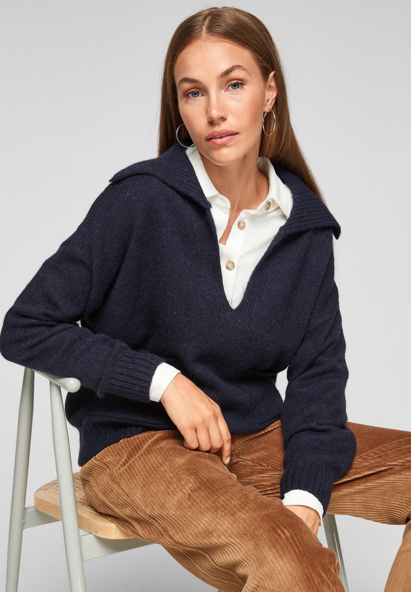 Damen Strickjacken | s.Oliver Strickpullover dark blue/dunkelblau - ON90293 Damen Strickjacken | s.Oliver Strickpullover dark blue/dunkelblau - ON90293