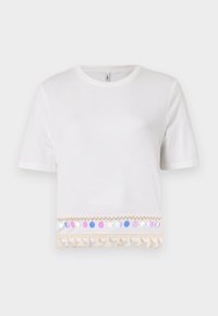 ONLFILIPPA LIFE TASSEL  - Nyomott mintás póló - cloud dancer