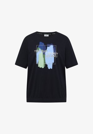 Cecil, T-SHIRT MIT RUNDHALS UND FRONTPRINT - Camiseta estampada - urban dark blue
