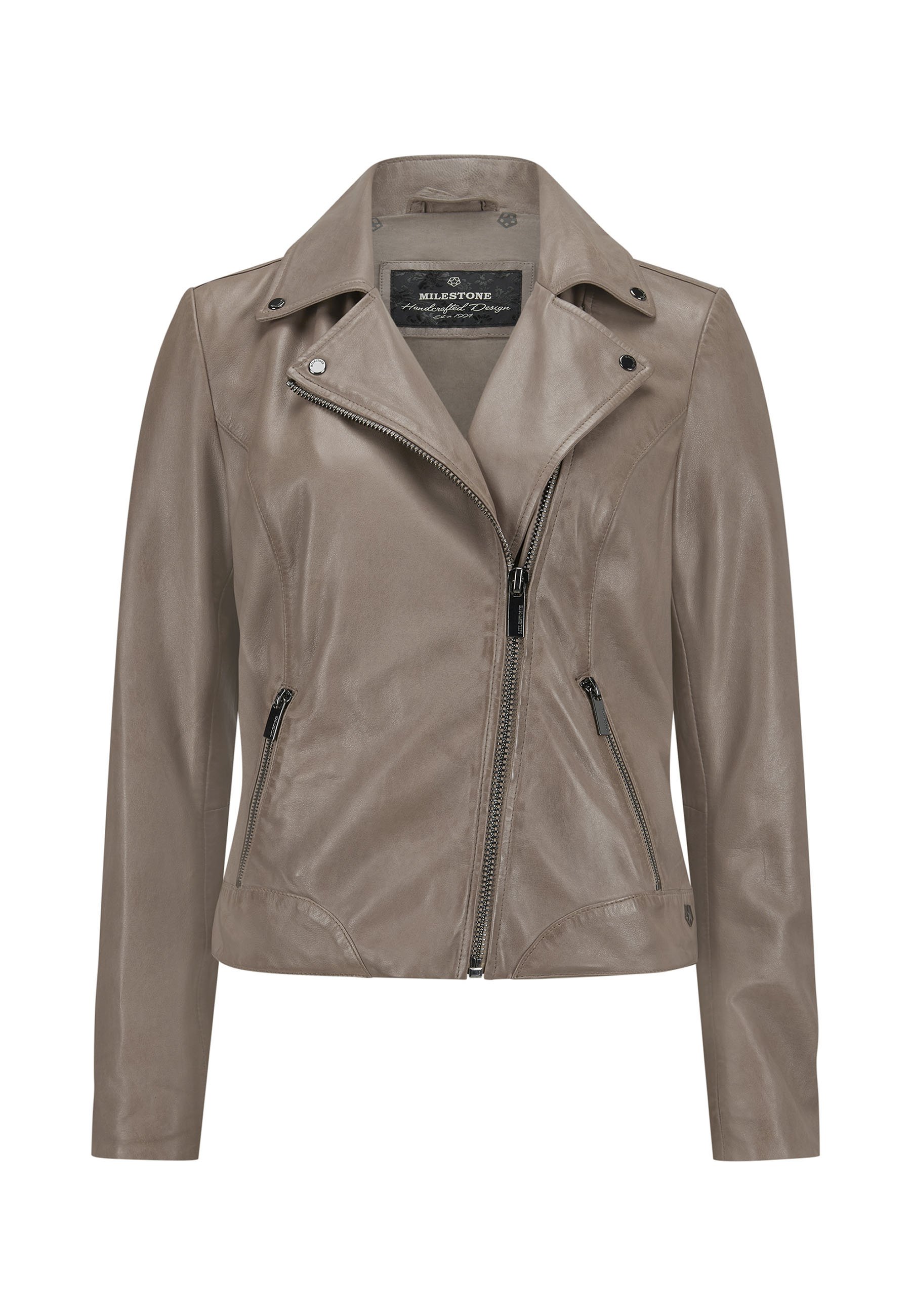 Milestone MSSPACE Lederjacke taupe Zalando