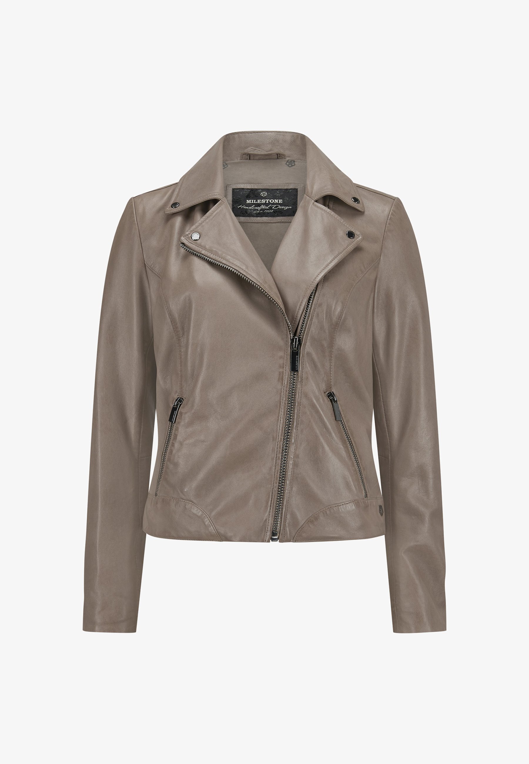Milestone MSSPACE Lederjacke taupe Zalando - Main Image