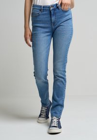 Big Star KATRINA HIGH WAIST - Traperice uskog kroja - blau